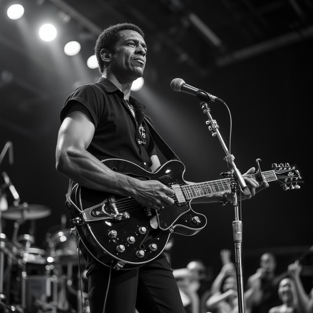 Chuck Berry Playing Johnny B. Goode on his Guitar