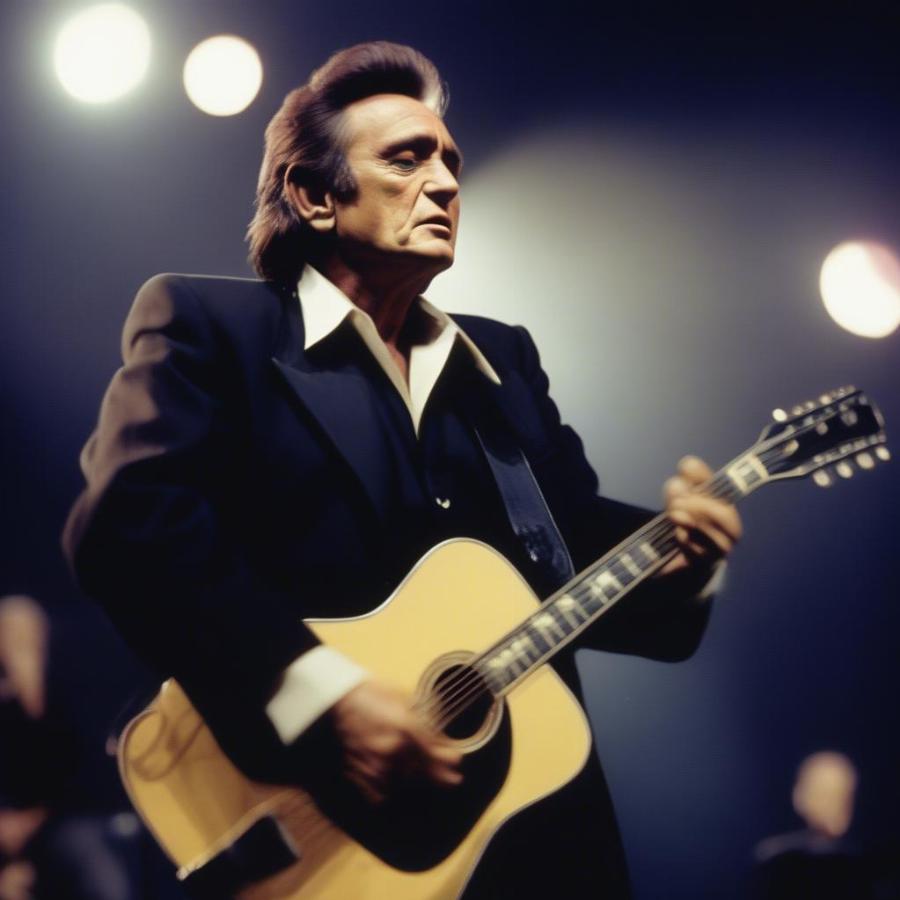 Johnny Cash Live in Concert During the 1980s