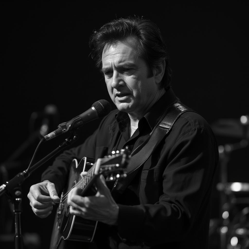 Johnny Cash Performing Delias Gone