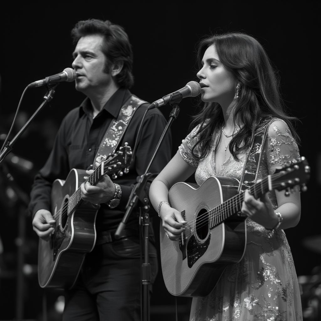 johnny cash june carter show stage performance