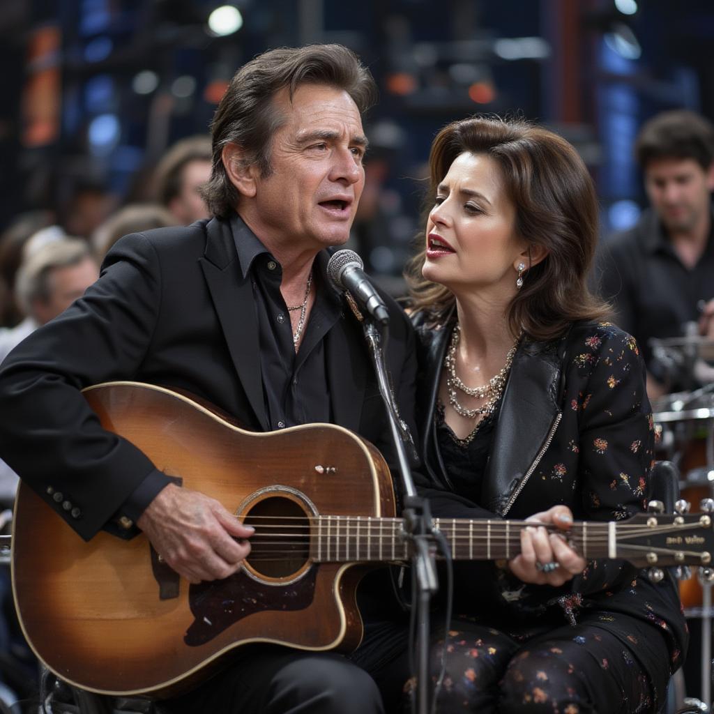 johnny cash and june carter singing on tv