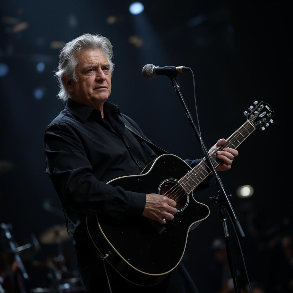 johnny cash man in black iconic look