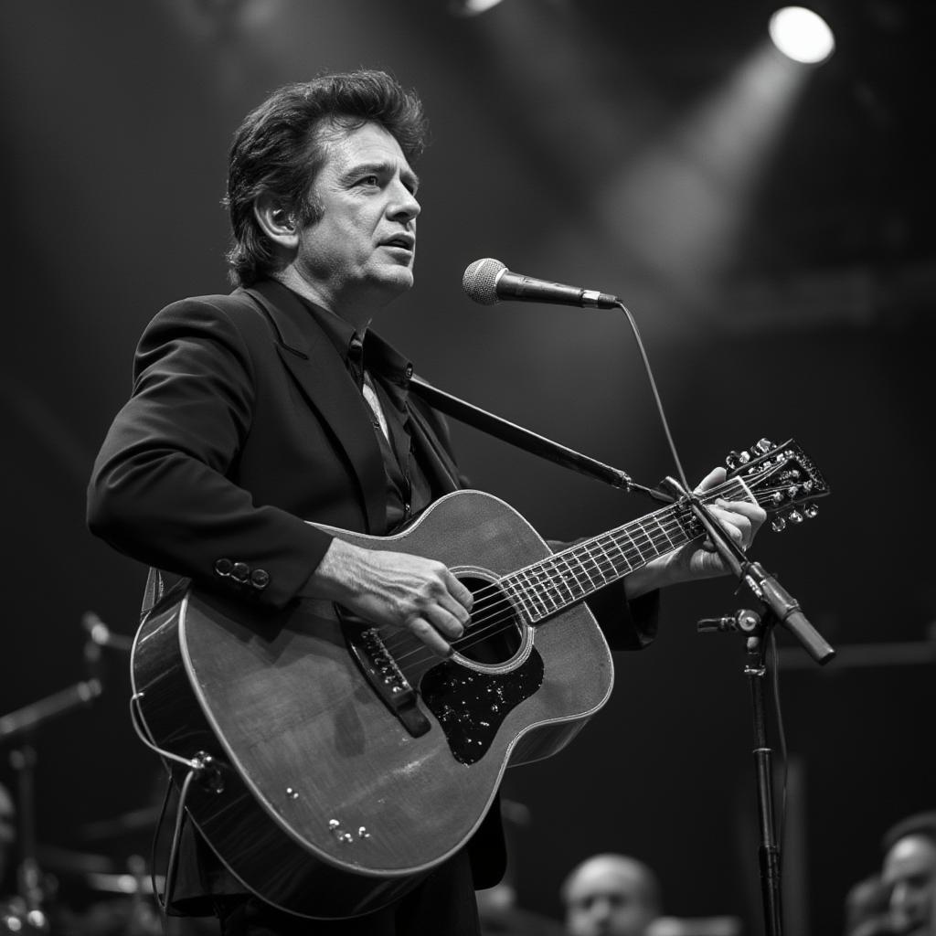 Johnny Cash Performing Live in the 1950s