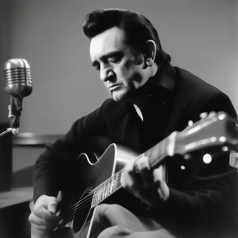 Johnny Cash in the Recording Studio