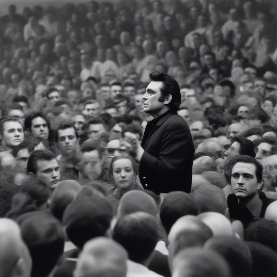 Johnny Cash connecting with inmates at San Quentin