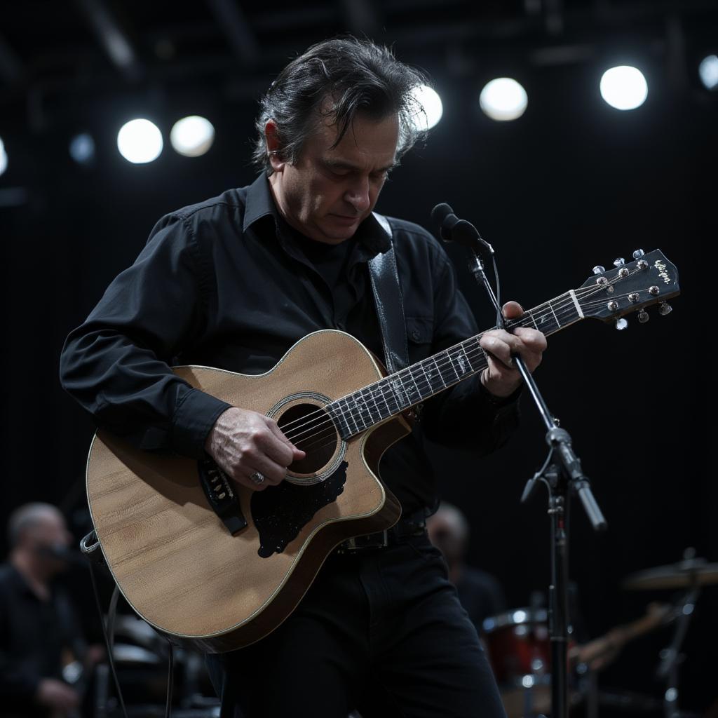 johnny cash on stage