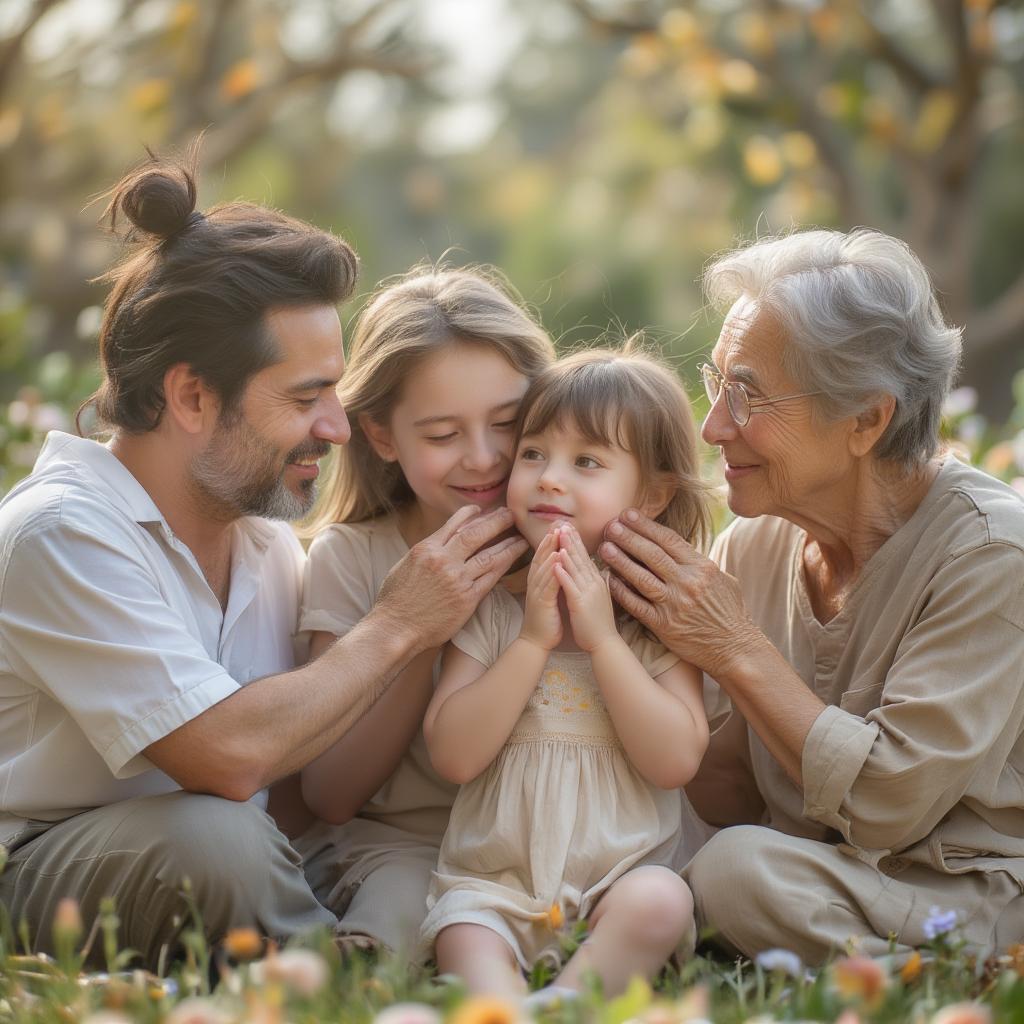 a family passing down jug jug jiyo blessings