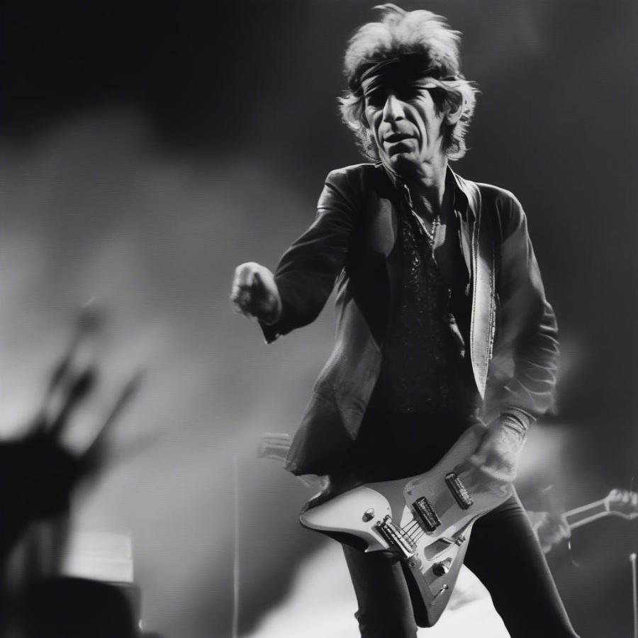 Keith Richards Performing with the Rolling Stones