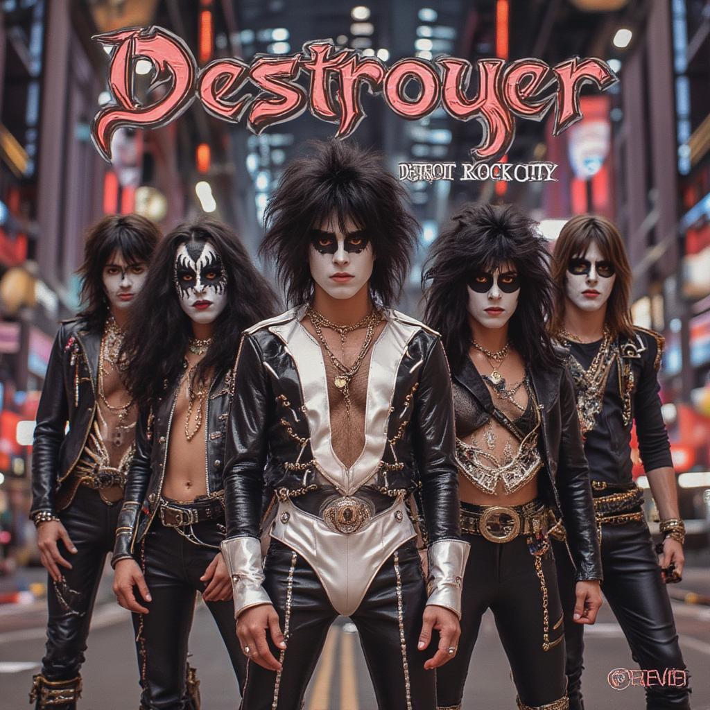 Kiss Album Cover Destroyer featuring Detroit Rock City