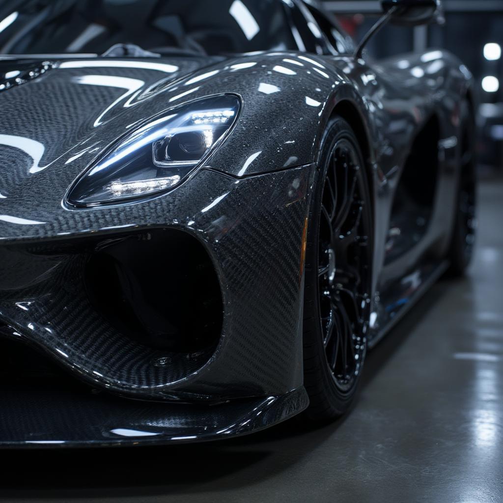 koenigsegg ccxr trevita with unique diamond-weave carbon fiber finish