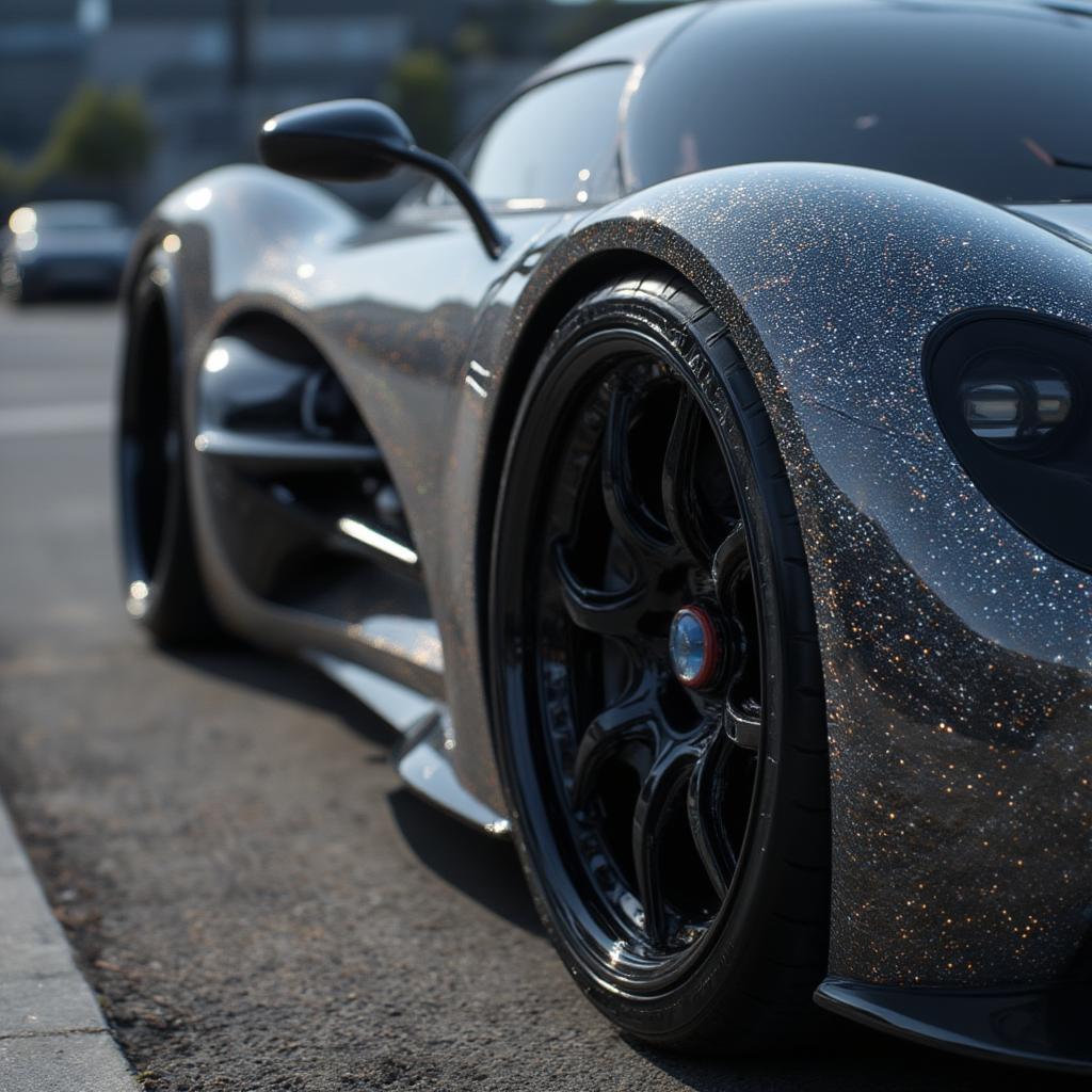 Koenigsegg Trevita showcasing its unique Diamond Weave finish