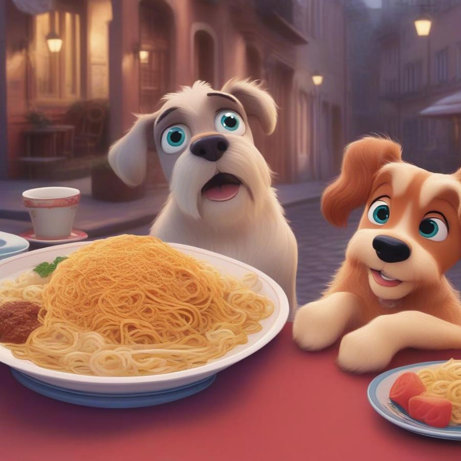 Lady and the Tramp Noodle Scene Composition Analysis