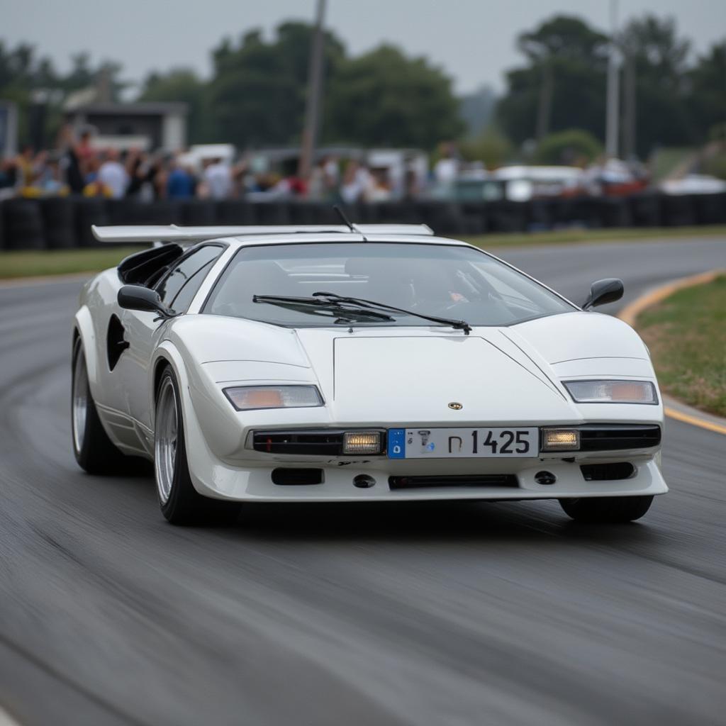 Lamborghini Countach on Racetrack