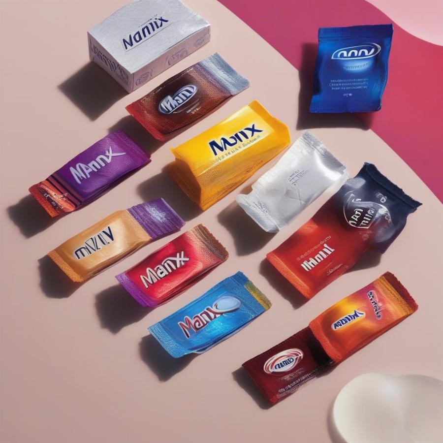 Variety of Lifestyle Manix Condoms Showcasing Different Textures and Flavors