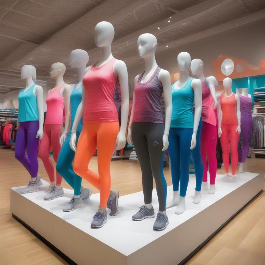 Stylish Activewear Display at a Lifestyle Sports Outlet