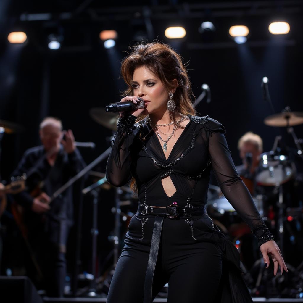 lisa marie presley on stage performance