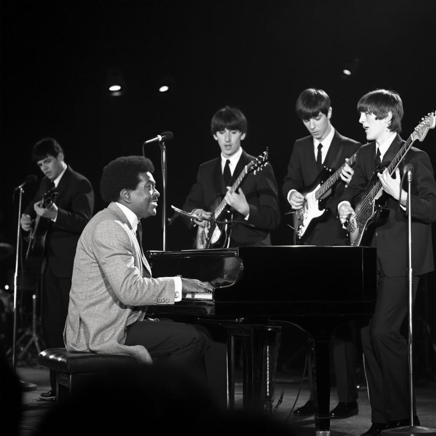 Little Richard and The Beatles sharing the stage