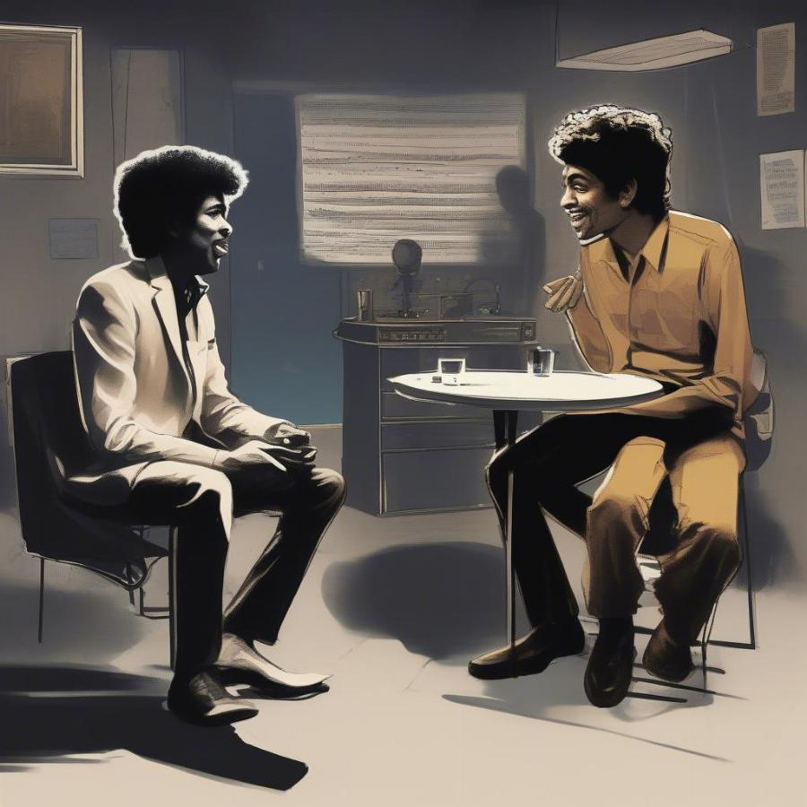 Little Richard and Bob Dylan Imagined Meeting