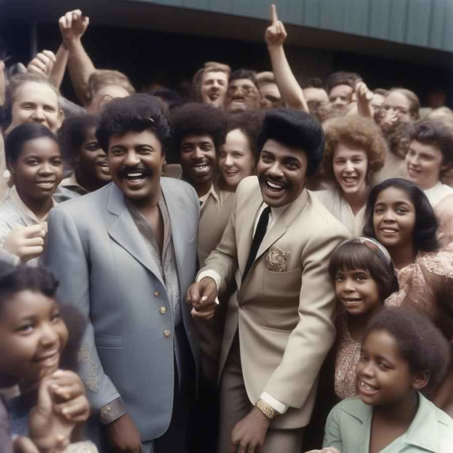 Little Richard with fans in the 1950s