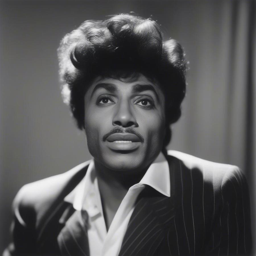 A portrait of Little Richard, revealing a glimpse into the man behind the flamboyant stage persona.