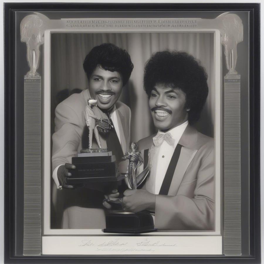 Little Richard receives an award, highlighting his enduring legacy and the recognition he received for his contributions to music.