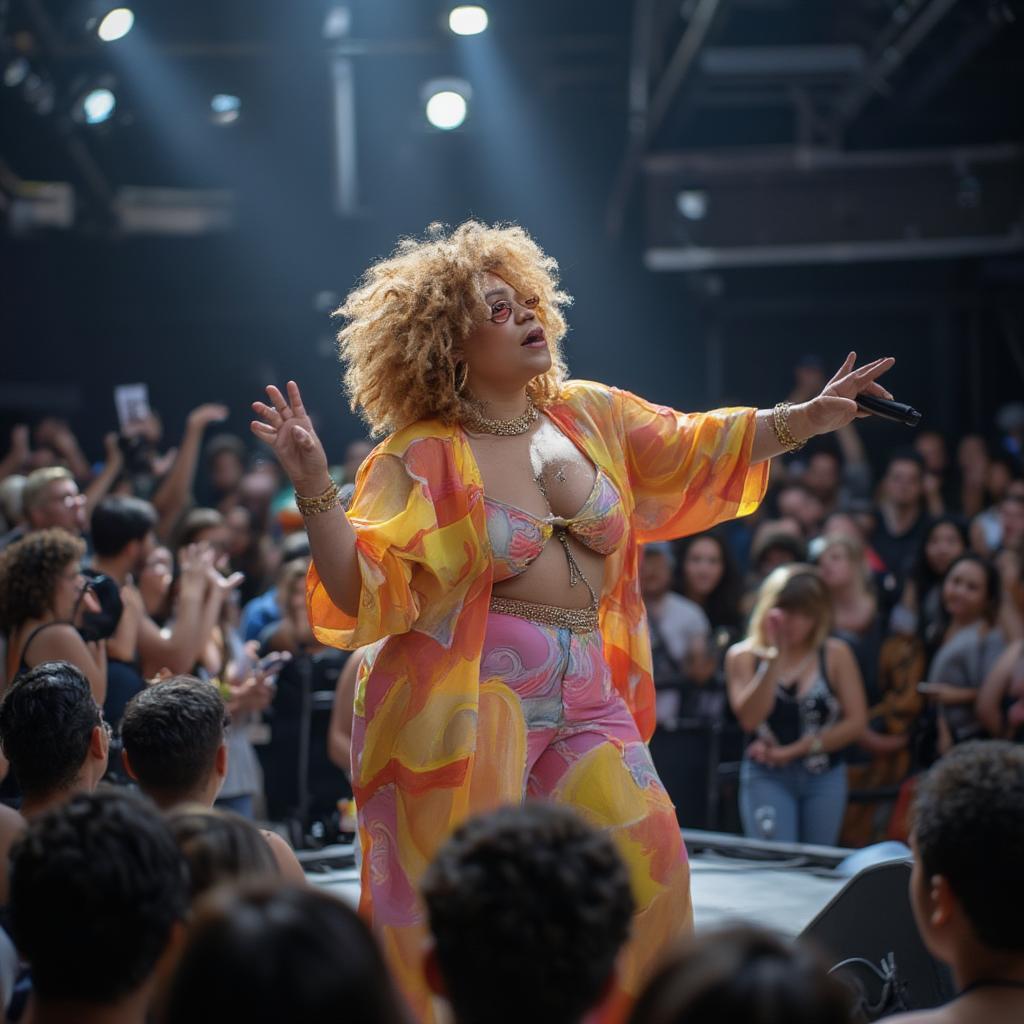 Lizzo Performing on Stage