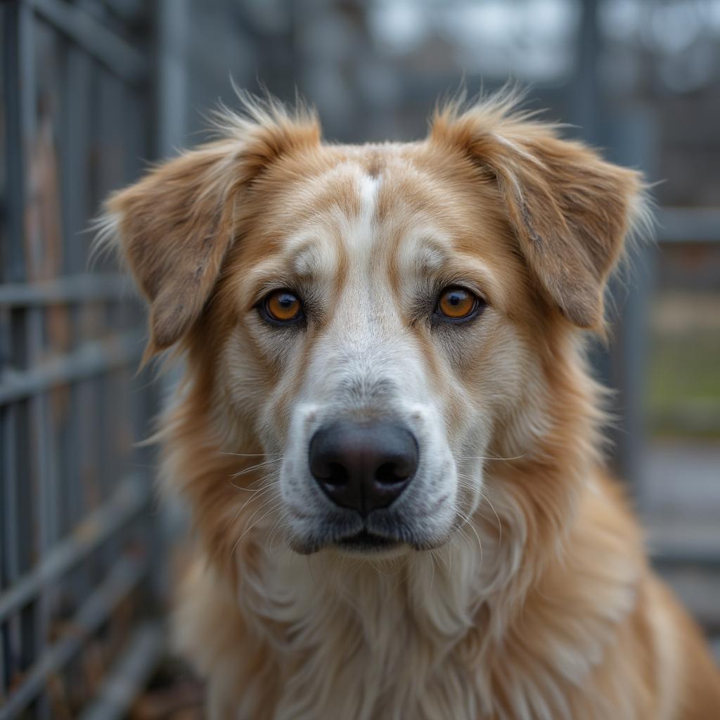 A Loving Senior Dog Patiently Waiting for Adoption