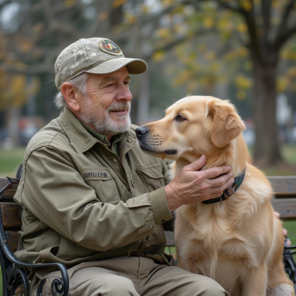 loyal companion with veteran