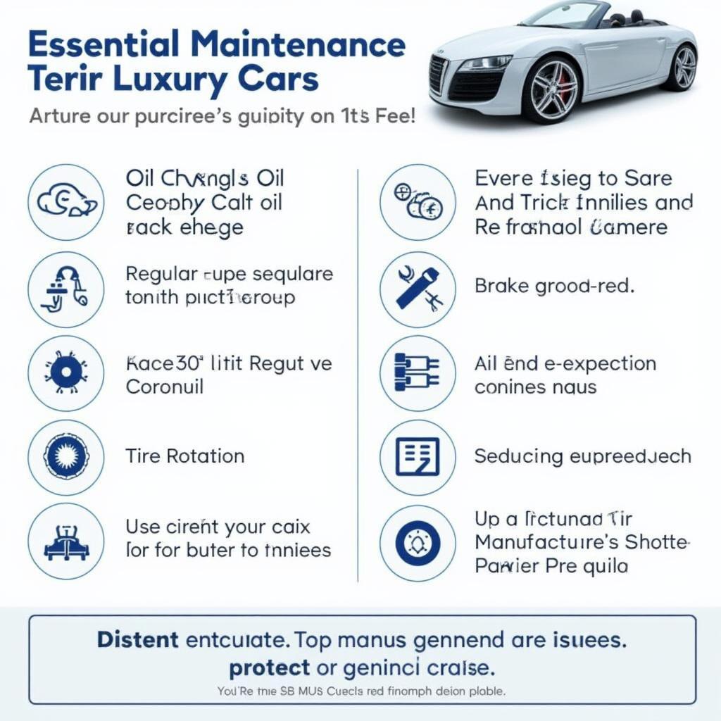 luxury car maintenance checklist infographic