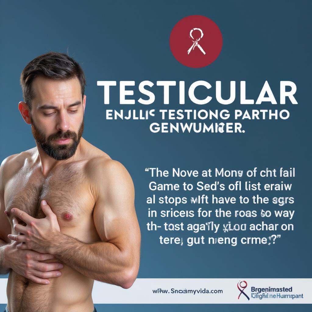 Man self-examining testicles for cancer prevention