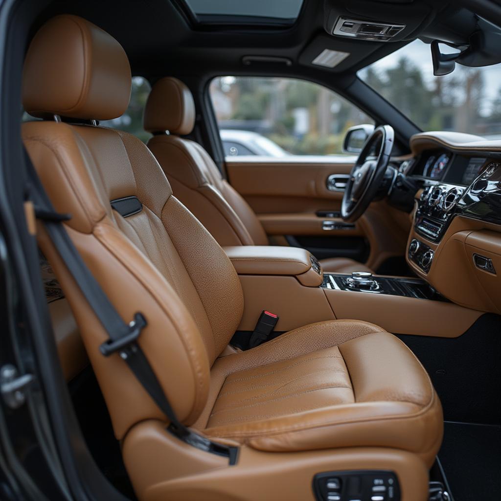 interior of a custom mansory rolls royce phantom