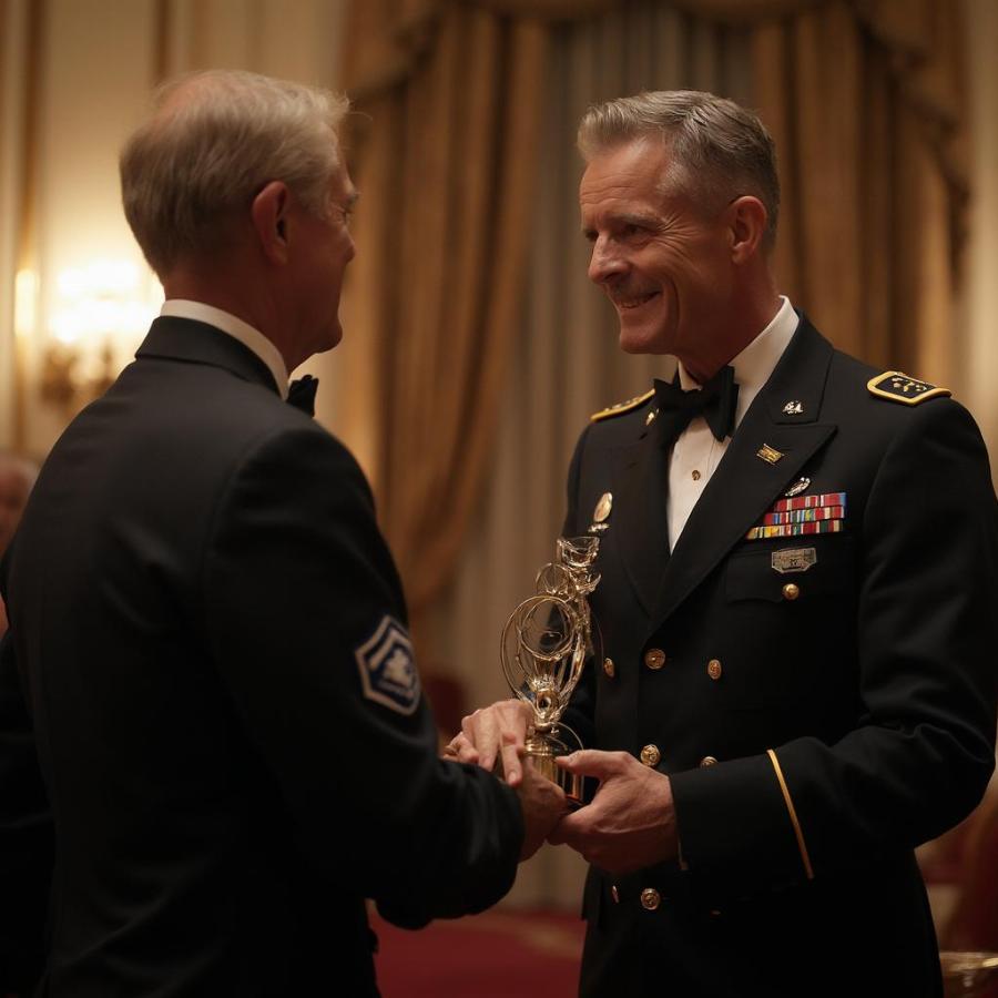 Marine Actor Receiving an Award