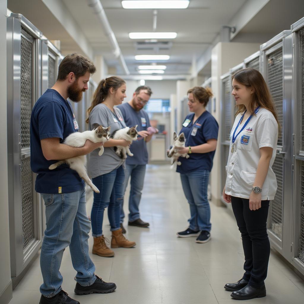 Meeting Cats at an Animal Shelter