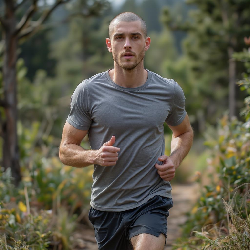 A man running, symbolizing regular exercise