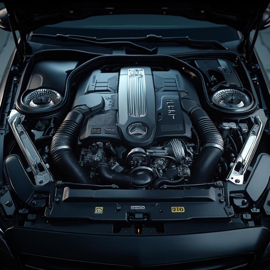 Powerful Engine of the Mercedes Benz E350 Luxury