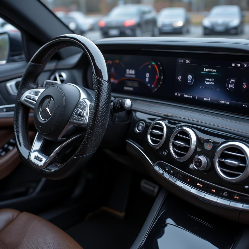 interior dash close up mercedes s class used india