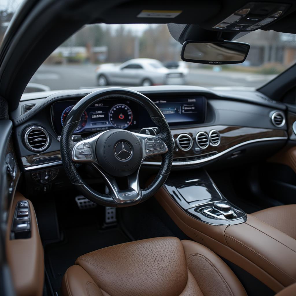 mercedes s class interior dashboard detail