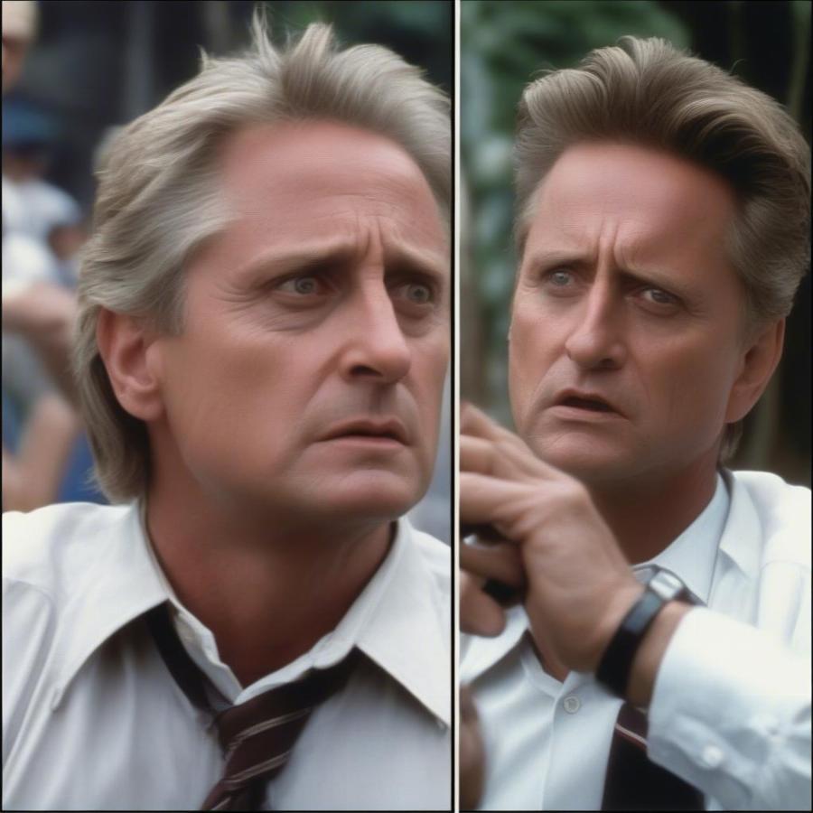 Michael Douglas in The Game and Falling Down: Exploring themes of paranoia and societal breakdown.