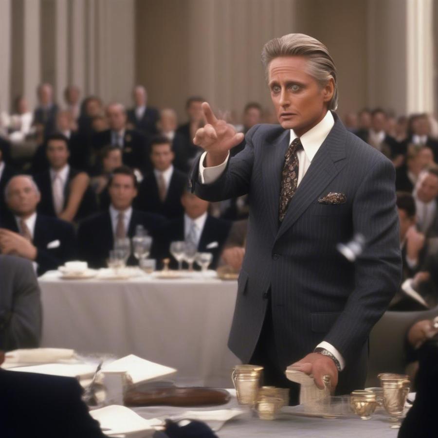 Michael Douglas as Gordon Gekko in Wall Street: The embodiment of 80s greed.