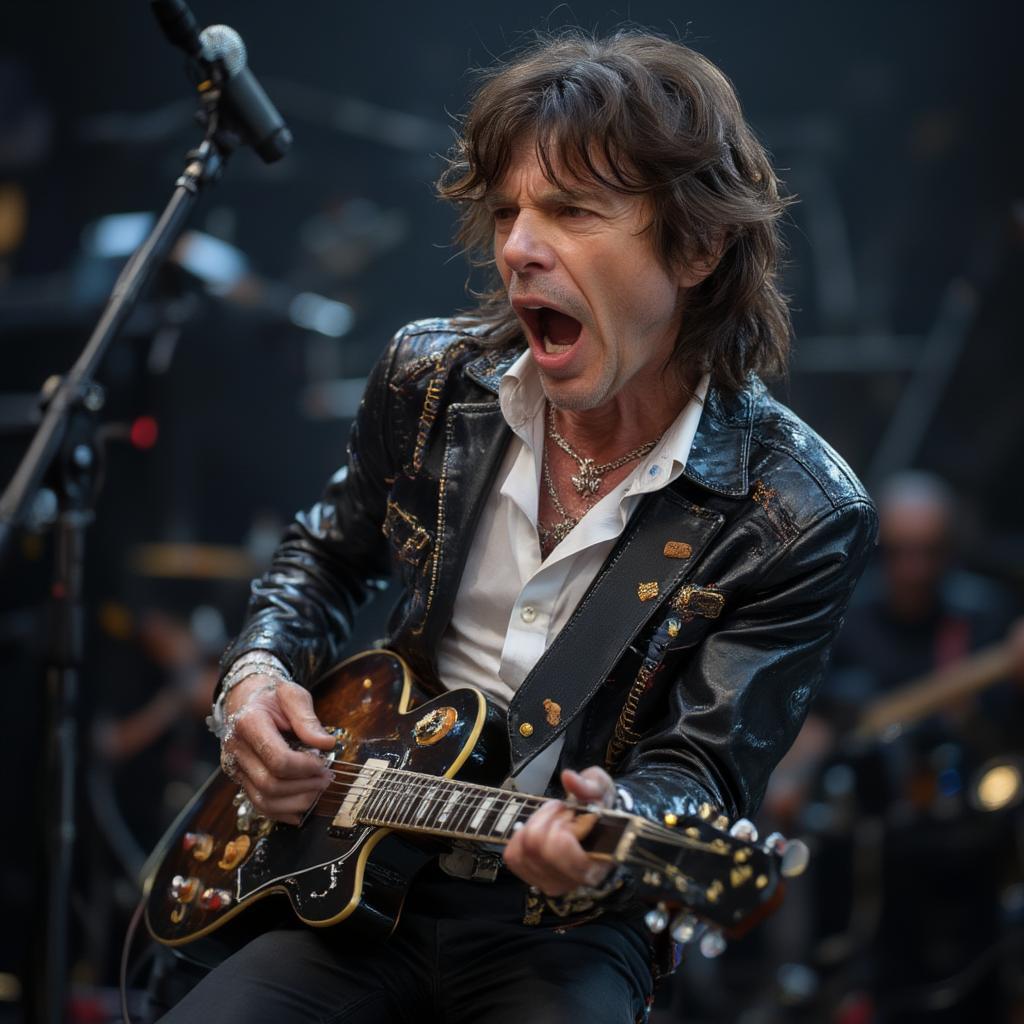 Mick Jagger Performing It's Only Rock 'N' Roll Live