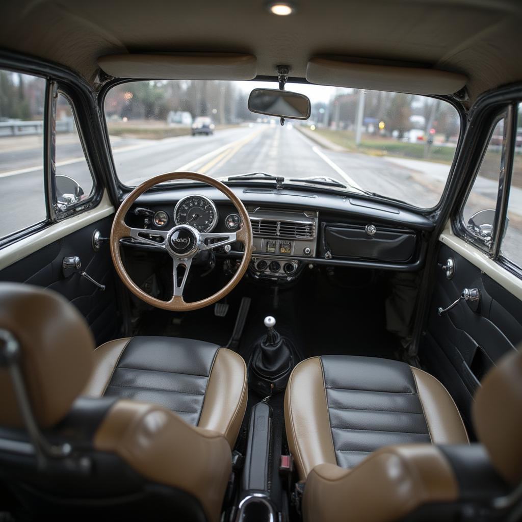 mini cooper interior driver perspective