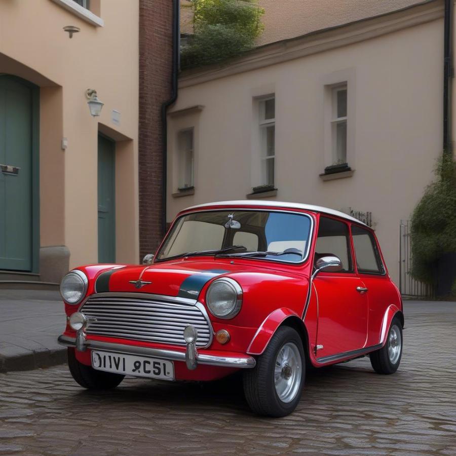 Classic Red Mini Cooper Mk1 for Sale - Front View