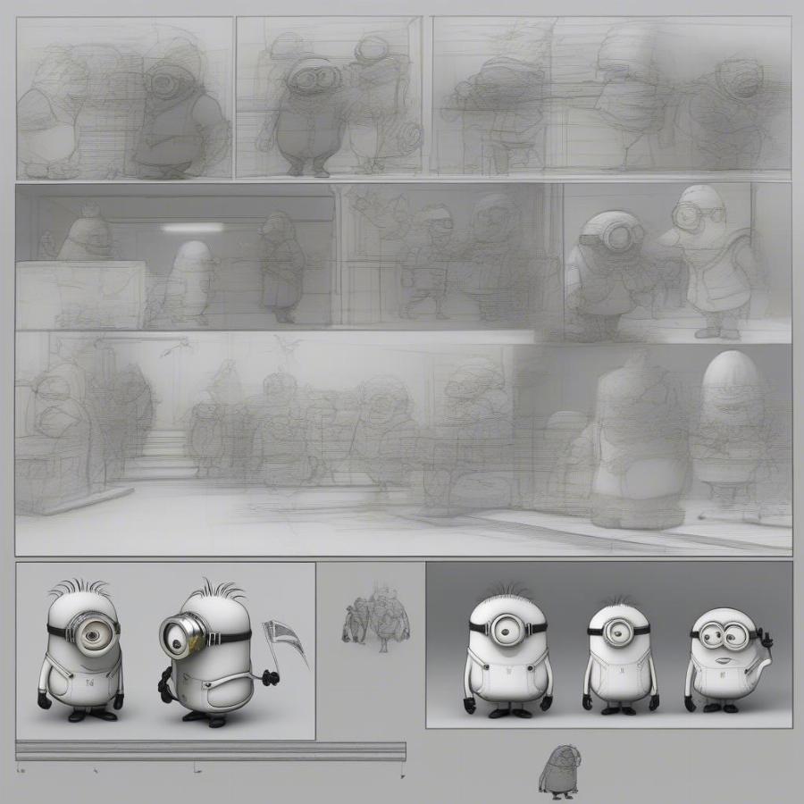 Minions The Rise of Gru Animation Process: From Storyboard to Final Render