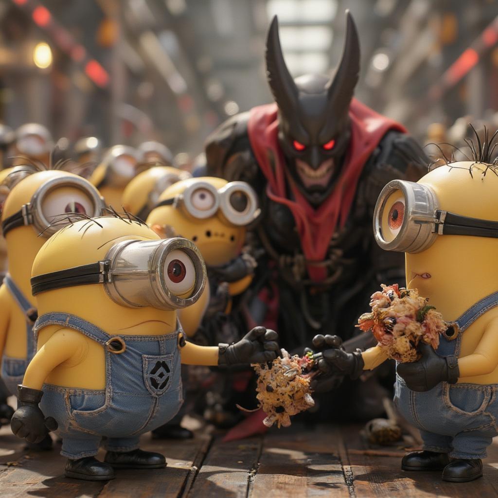 Minions Serving Villain Scarlet Overkill in Minions Movie