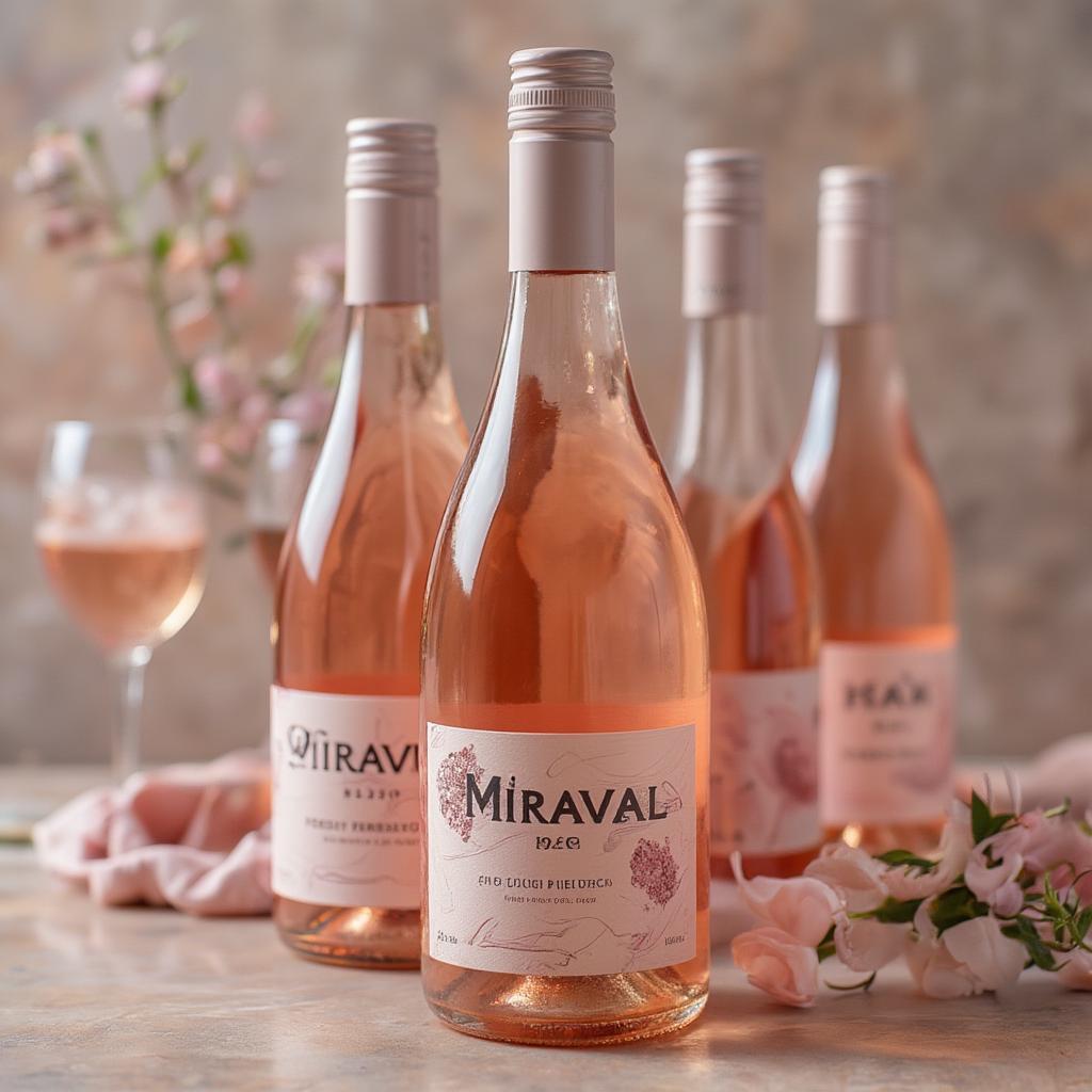 Miraval Rose Wine Display