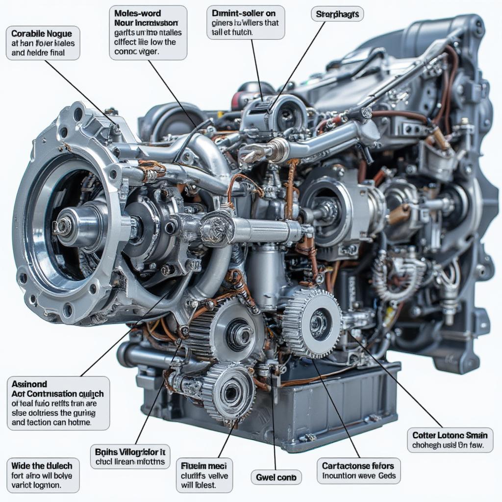 Close-up view of modern automatic transmission internal components.