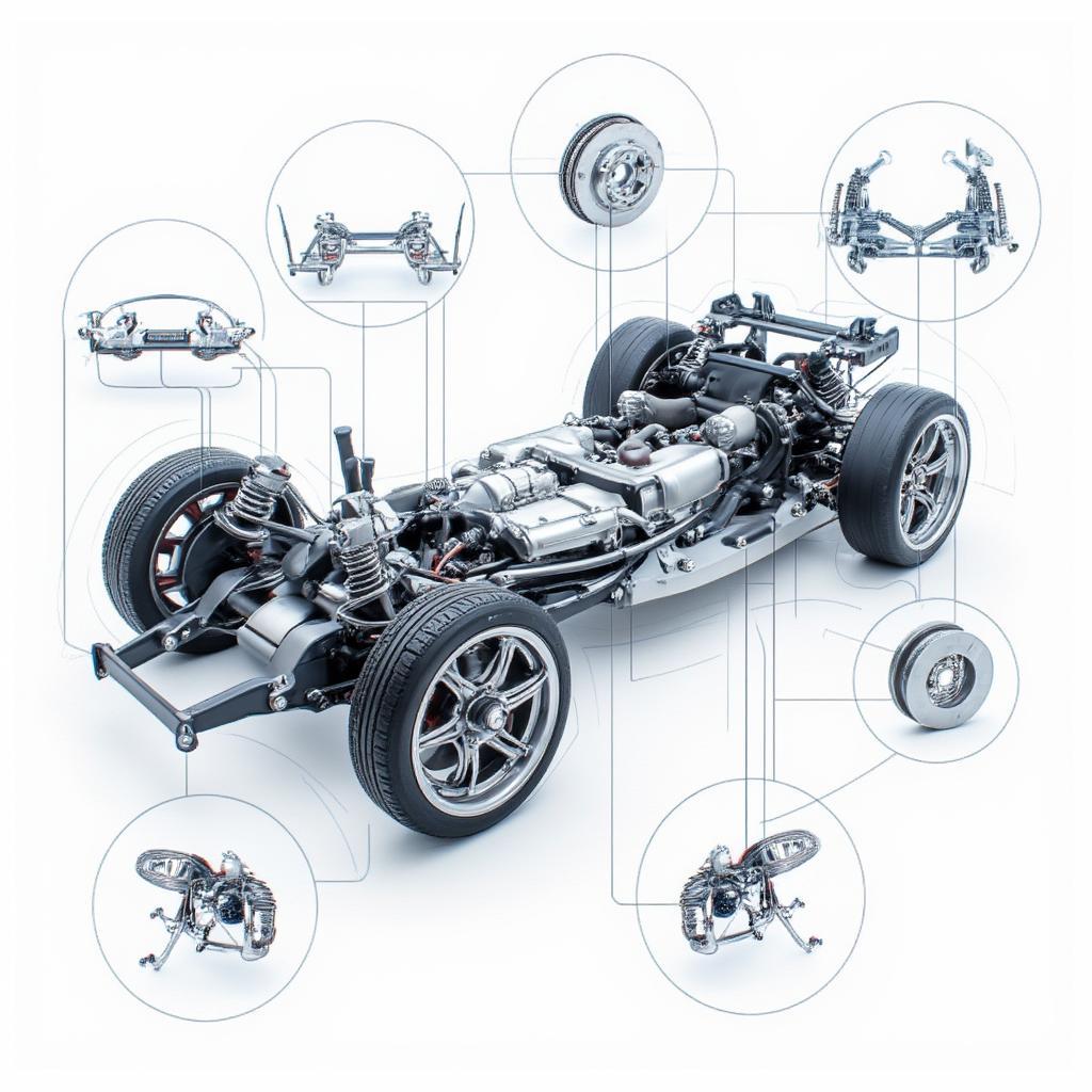 Modern Automotive Chassis System Components Diagram