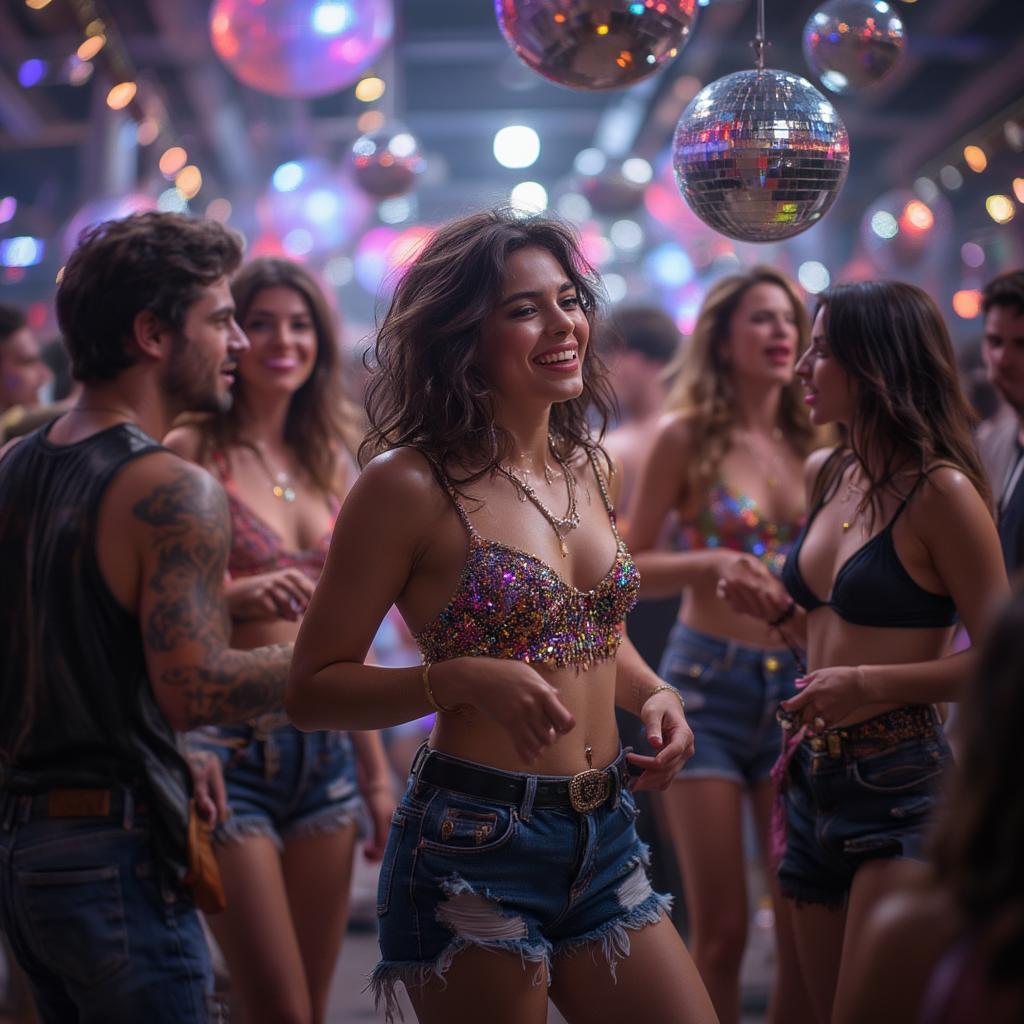 Modern Disco Party Scene