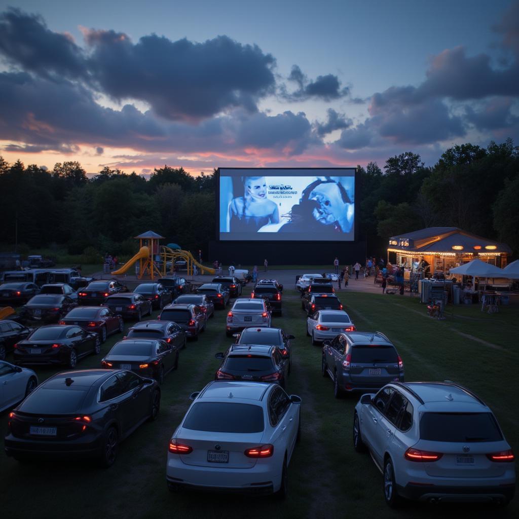 Modern amenities at a drive-in theater