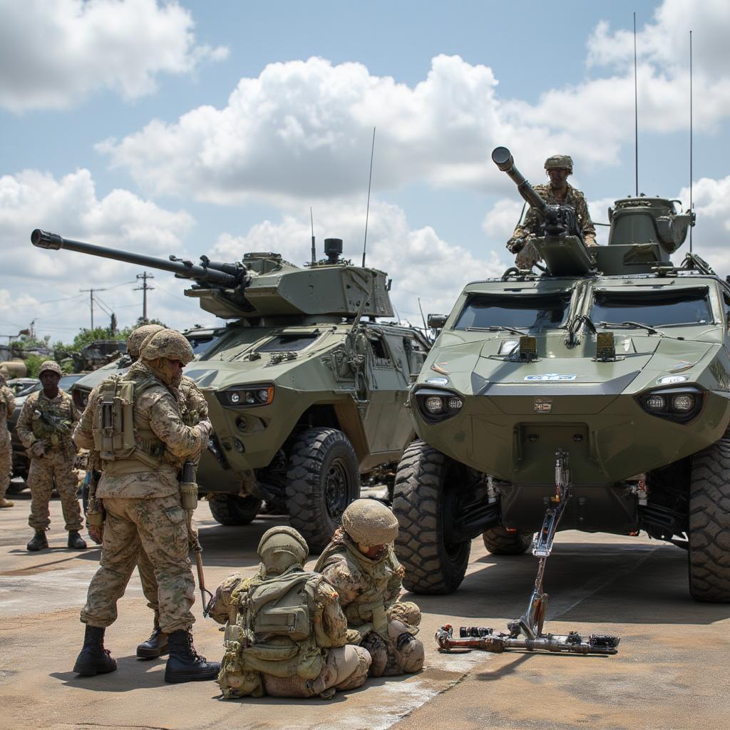 Modern Military Equipment Displayed in Africa